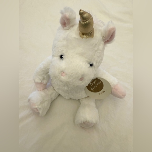 Plush White and Pink Unicorn Toy - Picture 3 of 3